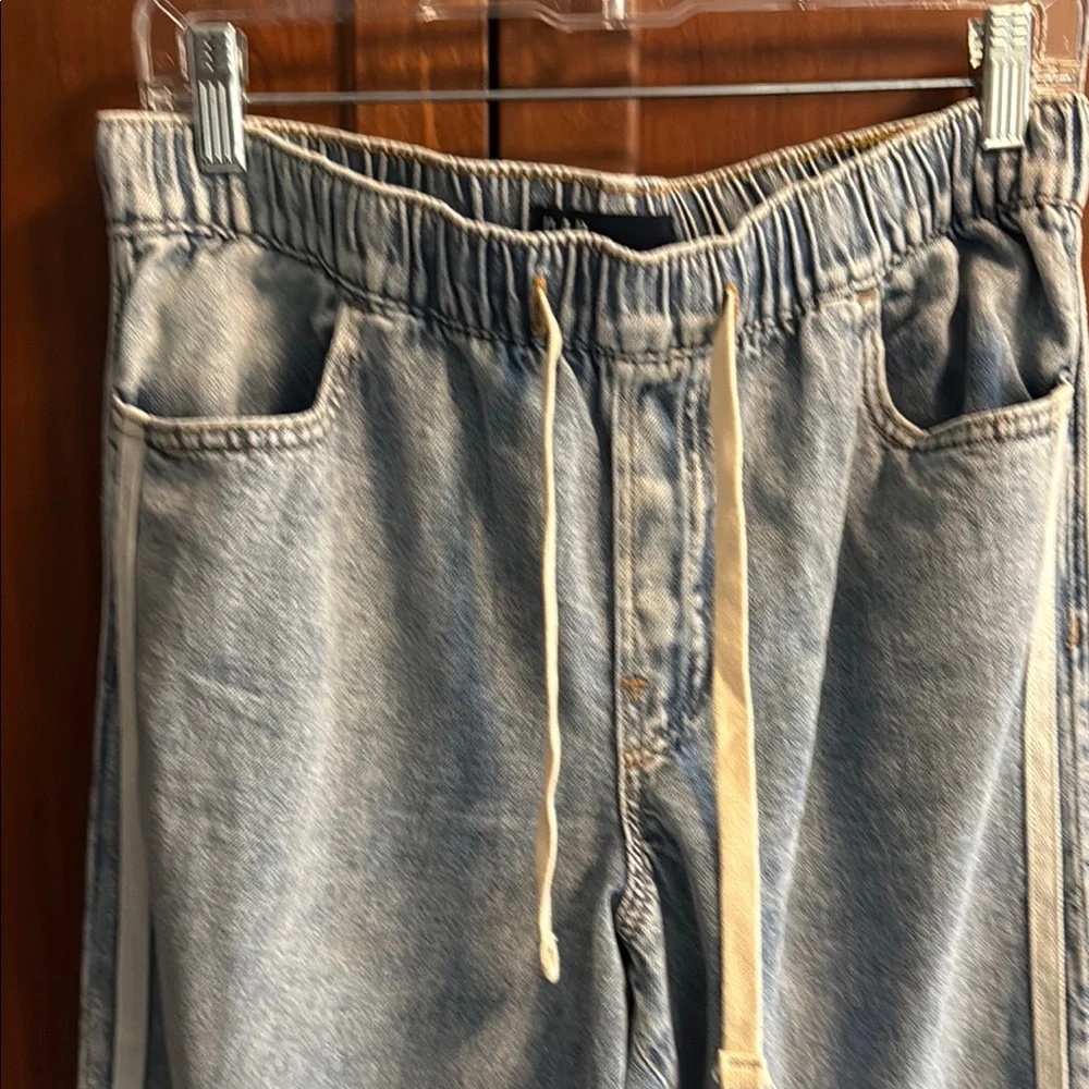 GAP Light Blue Wide Leg Jeans with Side Stripe - Picture 4 of 5